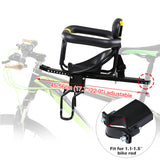 Safety Child Bicycle Front Baby Seat Kids Saddle with Foot Pedals Support Back Rest for MTB Road Bike