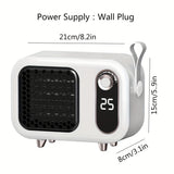1pc Desktop Heater, Small Heater, Household Energy-saving Full House Office Winter Small Solar Electric Warm Air Heater, Small Heater With Heating And Fan Modes, For Home Office School Thanksgiving Halloween Christmas Wedding Birthday Gift