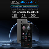 S85 pro Language Translator Device 4 inch 138 Languages Voice Video Recording Translating Offe Translation 8GB 2000mAh