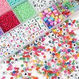 Alphabet Bead Box Beaded With Accessories Materials For DIY Keychain Bracelet Making Kit