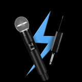 Wireless Microphone 2 Channels UHF Fixed Frequency Handheld Micphone for Party Karaoke Professional Church Show Meeting Hot Sale