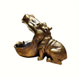 1pc Hippo Ornaments,Nordic Creative Home, Living Room, Shoe Cabinet, Entrance Key Storage Box, Desktop Miscellaneous Storage Tray, Snack Storage Box, Jewelry
