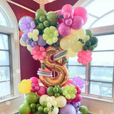149pcs Fairy Balloon Wreath Arch Set, Bow, Mushroom Balloon, Fairyland Shower Supplies, Princess Themed Party Decoration
