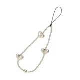 Mobile Grip Beaded Phone Hanging Chain Wrist Strap Set Women Universal Cell for Girls