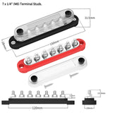 Car Negative Bar 150A Terminal 12V Power Distribution Block M8 Termianl Bus for Automotive Boat