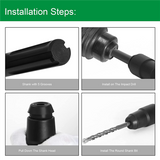 To Plus Adapter, Chuck Conversion for SDS Max Hammers Impact Drill Converter Quick Tool Black