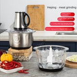 3 Speeds Electric Meat Mincer Grinder Stainless Steel Chopper 5L Food Processor Garlic Mud Maker Blender Large Capacity