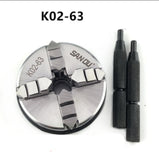 Four-jaw mini SAN OU K02-63 lathe Self-centering chuck