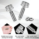 2 Pcs Hand Retractable Spring Plunger Stainless Steel Lock Out M6 Type Quick Release Pins for Rolling Toolbox Packout