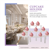 Transparent Removable Acrylic Cake Display Stand for Round Cupcake Holder Bakeware Wedding Birthday Party Decoration