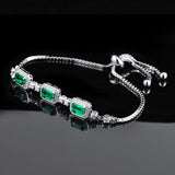 S925 Silver Emerald Personality Fashion Ladies Bracelet