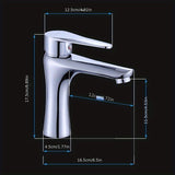 1pc Brass Bathroom Sink Faucet, Single-hole Cold Water And Hot Water Universal Faucet, Suitable For Bathroom/washstand