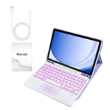 Case Latency-free Colorful Backlit Keyboard Cover for Samsung Tab A9 Plus Wireless Bluetooth with Protective