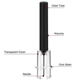 Wine Opener With Foil Cutter, Air Pressure Wine Bottle Opener Easy Cork Remover Corkscrew Stainless Steel Bar Accessories Kitchen Supplies Wine Air Pressure Bottle Opener Four-Piece Set Cylinder