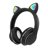 Cute Cat Ear Bluetooth 5.0 Headphone Kids Girls Music Headset Wireless RGB Earphone TF Card Gaming Headphones With Mic
