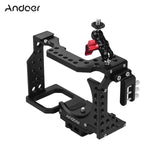 Andoer Cage Video Film Movie Making Stabilizer Aluminum Alloy with Mount Cable Clamp Mounting Adapter for Sony Camera