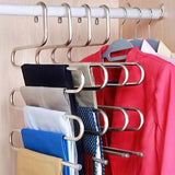 Five layer anti slip pants drying rack, multifunctional hanging clothes rack