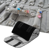Roll Jewelery Bag, Made Of Flannel, Ring, For Jewelry Storage When Traveling - Black, Gray, Small