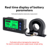 DC9-100V 100A 200A 300A 400A Lifepo4 Lead-acid Li-ion Lithium Capacity Power Battery Monitor Hall Coulomb Meter 12V 24V 36V 48V