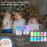 Smart White Noise Baby Sleep Sound hine Colorful Night Lights 34 Soothing Sounds Supports APP Remote Control