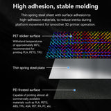 Creality Build Plate Glossy + Coated PEI Bed PET Steel Sheet for Ender-3 S1/EnS1 Pro/Ender-5 S1/Ender-3 V3/V3 SE/V3 KE