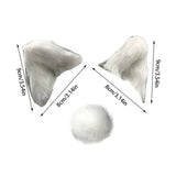 Creative Cute Plush Cat Ears Decorate Motorcycle 1Pair Motocross Helmet Decor Sticker Accessories Cosplayer Styling