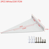 2PCS Triangle Bracket Support Wall Shelves Right Angle Fixed Bearing Shelf Bookshelf Hardware Fitting Furniture Mounted