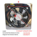 Stainless Steel Iron Kitchen Fume Ventilation Duct 6 7 8 Inches Window Bathroom Exhaust Fan