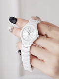 White Ceramic Women's Watch Simple Temperament