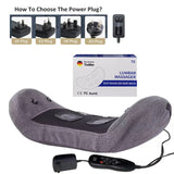 Electric Waist Massager - Lumbar Vibration Cushion for Pain Relief. Heating, Health Care, Relaxation, Traction Therapy. Airbag Back Body Massage