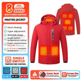 8Areas Self Heating Jackets Men's Heating Jacket Women's Warm USB Heating Vest Heating Jacket Winter Fishing Camping Ski Warm