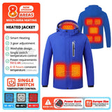 8Areas Self Heating Jackets Men's Heating Jacket Women's Warm USB Heating Vest Heating Jacket Winter Fishing Camping Ski Warm