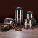 1pc Coffee Bean Saving Jar, Food Grade Glass Bottle Storage Jar, Cereal Miscellaneous Food Storage Bottle