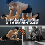 Ab Roller Wheel With Knee Mat Automatic Rebound Abdominal Wheel Timer Abdominal Wheel Exercise Roller Ab Workout Equipment