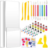 Cutter Set, Polymer Roller, for DIY Production the Clay Model Set Can Be Used At Home, School, Office, Etc.
