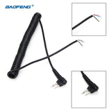 DIY 4-Wire Microphone Cable 2pins M-Plug for Motorola EP450 CP040 CP140 CP200 GP300 GP3188 GP68 GP88 Hytera Etc Wakie Talkie