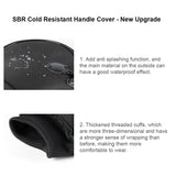 Gloves Waterproof Motorcycle Handlebar Sleeves Windproof Plush Warm Electric Car Handle Cover for Men Women