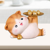 Cat Statue Keys Holder Resin Figurine Decorative Gifts For Cabinet Book Shelf Bathroom Office Home