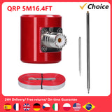 1/4 Wavelength 5M/16.4FT QRP Antenna 14M-30MHz 300W-600W Stainless Steel Hntenna for USDX Radio