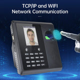 Biometric Time Clock Attendance hine for Employees Support Fingerprint Password ID Card Facial Fast Recognition