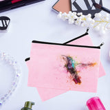 16 Pack Pink Canvas Makeup Bag,Bulk Cosmetic Bags with Multi-Color Zipper,Canvas Zipper Pencil Case Pouch,DIY Craft