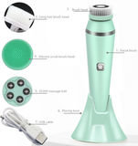 Multifunctional Electric Facial Slimming Massage Skin Rejuvenating Silicone Scrubber Face Cleaning Brush Beauty Instrument