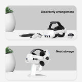 Glasses Holder Headset Charging Dock Stable VR Gaming Headst Rack Space Saving with LED Light for Meta Quest 3