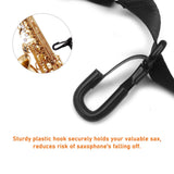Sax Shoulder Adjustable Padded Leather Strap for Soprano Alto Baritone Saxophone Size S/M/L