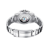 PINTIME Men's Watches Automatic Mechanical Wristwatches Waterproof 30m Luxury Stainless Steel Material Calendar Luminous Relogio