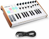 Worlde 25 Keys Usb Midi Keyboard Controller Professional Musical Instruments Keyboard Midi Piano 8 Rgb Backlit Dj Pianos