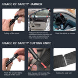 Auto Glass Window Breaker Aluminum Alloy Seat Belt Cutter Car Emergency Life-Saving Rescue Tool