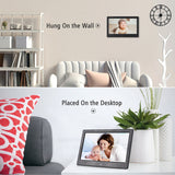 Andoer 10.1 Inch Digital Photo Frame IPS Screen Desktop Electronic Album with Remote Control Photo/ Video/ Music/ Clock Function