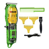 WMARK NG-508/NG-509 Transparent Style Detail Trimmer Professional Rechargeable Clipper 6500 RPM with LED Battery Display