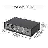 Audio Interface Sound Card 24-Bit/192Khz AD Converter For Electric Guitar Live Recording Professional Studio Singing